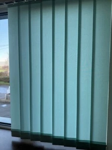 Vertical Blind Replacement Slats 89mm WIDE DAVINA WILLOW BLUE FROM 99p - Picture 1 of 6