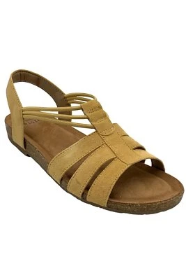 Sandalias Earth Origins de cuero con honda amarillas Laney Foto 1 de 3