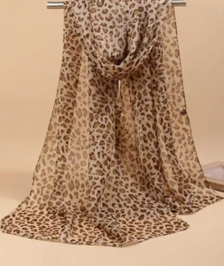 Animal Print Oblong Scarf Brown Black Beige Pattern Buy One Get One Free - Picture 1 of 9