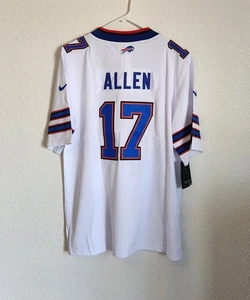 MEN'S BUFFALO BILLS Josh Allen #17 White Stitched Jersey - Size Small NWT - Picture 1 of 3