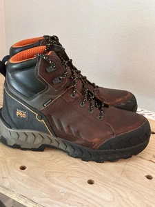 Hombres Timberland PRO BOONDOCK 6" Impermeable Puntera Comp Botas de Trabajo Marrón 11med Nuevo - Imagen 1 de 12