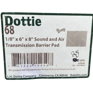 Lot 25 x OEM Dottie #68 Insulpads Insulating Sound Barrier Pads 1/8" x 6" x 8" - Afbeelding 1 van 4