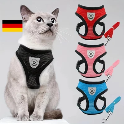 Hundegeschirr Katzengeschirr Brustgeschirr mit Leine No-Pull verstellbar DESIGN - Bild 1 von 4