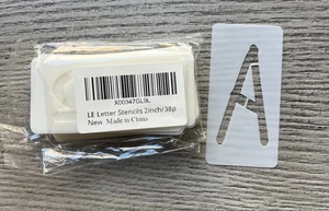 38 Pezzi 2 Pollici Lettere Stencil Riutilizzabili Modelli Alfabeto per Pittura - Foto 1 di 4