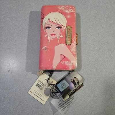 Nicole Lee vintage Y2K EE. UU. L.A. Moda Fin de Semana Hollywood Melocotón Cartera Muñequera  Foto 1 de 4