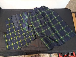 Vintage Evan Picone Union-Made 100 % Wolle kariert stiefellanger Rock Gr. 10 Herren Weste/Krawatte - Bild 1 von 11