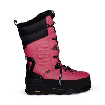 BOTA UGG SHASTA ALTA ROSA BRILLANTE CUERO LANA TODO GÉNERO BOTAS TALLA US M6/W5 NUEVAS Foto 1 de 4