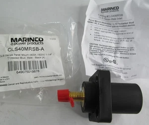 MARINCO CLS40MRSB-A CLS PANEL MOUNT 400A 600V 1-1/4" THREADED STUD MALE BLACK - Picture 1 of 2