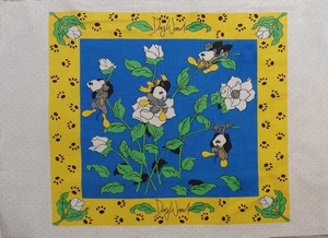 Vintage ~ Mähnen Org ~ "Hund Holz" ~ verstreut ~ Baumwollstoff Panel ~ 15,75"x15,5" - Bild 1 von 3