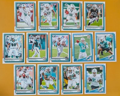 FRESHDCARDS 2025 Donruss NFL Team Set Miami Dolphins - Tua Tyreek Hill Ewers