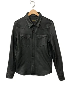 Leather Shirt Men’s Brown Leather Top Casual Vintage Style Used - Picture 1 of 8