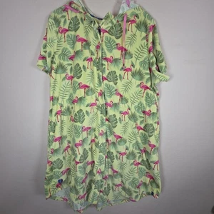 Costume da bagno Lug Skipper fenicottero verde lime full zip cappuccio copri vasca idromassaggio - Foto 1 di 13