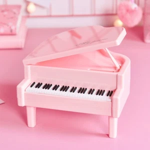 Caja de monedas de piano alcancía de plástico decoración del hogar para niña niño regalo (rosa) - Imagen 1 de 11