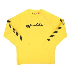 Camiseta para niño Off White Juniors Script manga larga en amarillo - Imagen 1 de 2