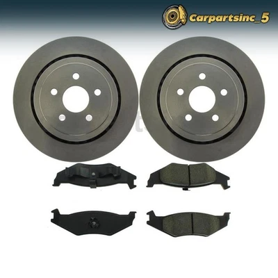 For Dodge Spirit 1991-1995 Rear Disc Brake Pad Set Disc Brake Rotor QuRuCar - Image 1 of 4