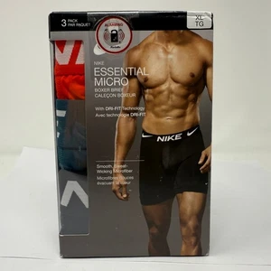Nike Essential Micro Boxershorts 3er Pack XL Herren Unterwäsche Schwarz Comfort - Bild 1 von 5