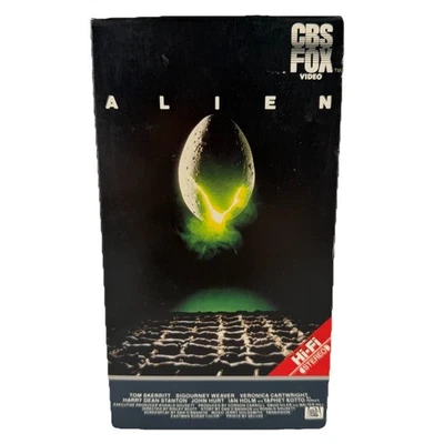 Alien (1984 VHS) – CBS/Fox Hi-Fi Stereo Red Label Edition Horror Scifi - Image 1 of 4