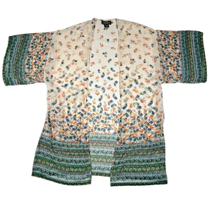 Mujer Angie Kimono Manga Acampanada Abierta Floral Encubrimiento L - Imagen 1 de 3