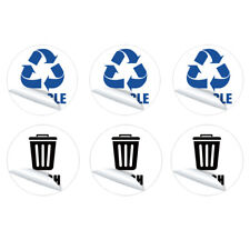  6 Pcs Trash Can Stickers Pvc Magnetic Plastic Sorting Label
