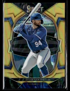 Tyler Gentry #'d /10 - 2023 Panini Select Gold Prizm Prospect #68 Royals