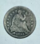 1855 - Arrows at Date - Seated Liberty Silver Half Dime - US Coin - 5c - Silver