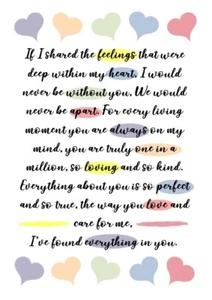 NEW I've Found Everything In You A5 Size Open Card Romantic Love Special - Picture 1 of 4