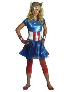Marvel Junior Women Of Marvel American Dream Costume Medium (7-9)