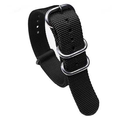 NATO ® Strap Heavy Stainless D-Ring Ballistic Nylon military Dive watch band USA - Image 1 of 4