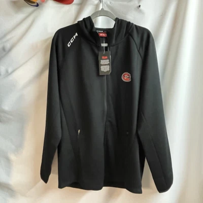 NUEVO St. Cloud SCSU Huskies Hockey CCM Grande Cremallera Completa Equipo Emitido Chaqueta Sudadera con Capucha Foto 1 de 4
