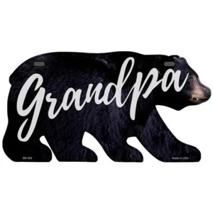 Etiqueta de placa de matrícula con forma de oso de metal novedad abuelo para puerta de pared - Imagen 1 de 1