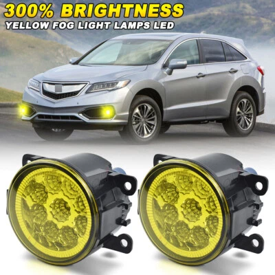 LED Fog Lights For Acura TSX RDX ILX TL 2011-2018 Bumper Driving Lamp Clear Lens — 第 1/4 张图片