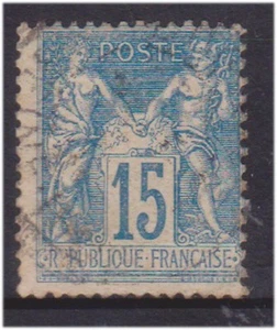 (K130-124) 1876 France 15c blue peace (CV) - Picture 1 of 1