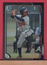 2015 Bowman Chrome BLACK - OZZIE ALBIES - REFRACTOR Rookie #BCP71 - Prospects RC