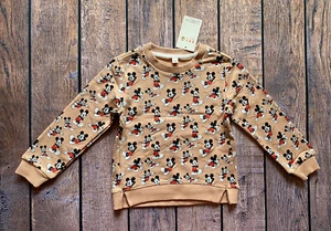 Pullover Pulli Jungen Größe 4T/5T 110 cm Disney Mickey Mouse beige Figur - Bild 1 von 1