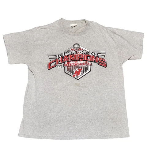 Vintage Lee Sport New Jersey Devils 2001 Eastern Conference Champions SZ XL Cover