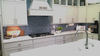 azulejo de pared salpicadero vidrio azul Foto 1 de 4