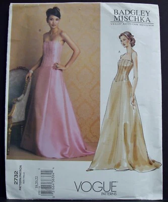Vogue American Designer Badgley Mischka Gown Dress Sewing Pattern 18,20,22 2732 - Image 1 of 2