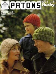 Patons 1223 hats for the family in Chunky. - Picture 1 of 1