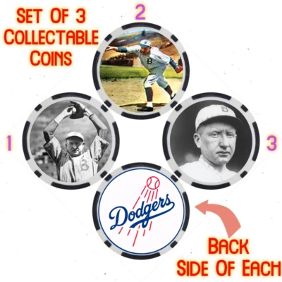 DAZZY VANCE - LEGENDARY DODGERS BASEBALL PLAYER - COLLECTABLE COIN SET - Image 1 of 2
