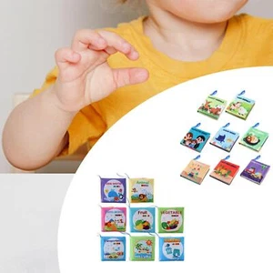 8x Soft Baby Books Montessori Toy Foldable Language Recognition Crinkle Book - Picture 1 of 13
