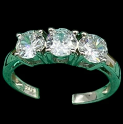 Anello Donna Trilogy Argento925 italiano misura 13 Brillante luminoso+Box Regalo - Immagine 1 di 4