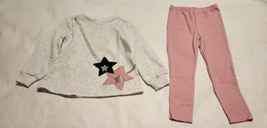 NWT Kids Headquarters Girls Star Sweatshirt Leggings Outfit 2PC Set - Picture 1 of 1