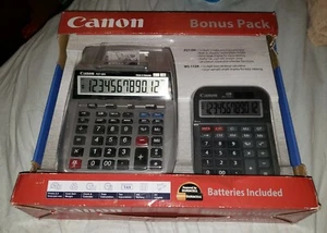 Canon Calculators P27-DH & WS-112H 2-Color Mini Desktop Printing Bonus Pack - Picture 1 of 3
