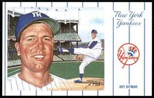 1991 Historic New York Yankees Art Ditmar Postcard #9