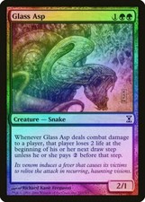 Glass Asp FOIL Time Spiral NM Green Common MAGIC THE GATHERING CARD ABUGames