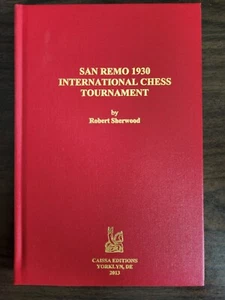 chess tournament San Remo 1930  games analyzed history hardcover - Picture 1 of 1