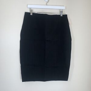 Spanx Perfect Pull-On Pencil Skirt Womens Size XL Classic Black Career Shapewear