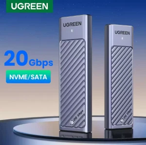 UGREEN M2 SSD Case M.2 NVMe SATA SSD Enclosure Adapter 20Gbps USB 3.2 Gen2 USB - Picture 1 of 11