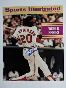 FRANK ROBINSON Signed 8x10 Photo Orioles SI Cover 1971 WS Auto PSA DNA COA 285 - Picture 1 of 2