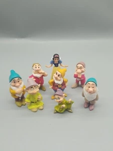 Figurine Vintage Biancaneve E I Sette Nani 1993 Mattel Cake Toppers - Foto 1 di 3
